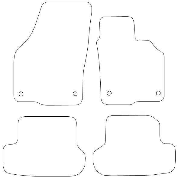 Volkswagen Beetle Car Mats with Push Click Fixing